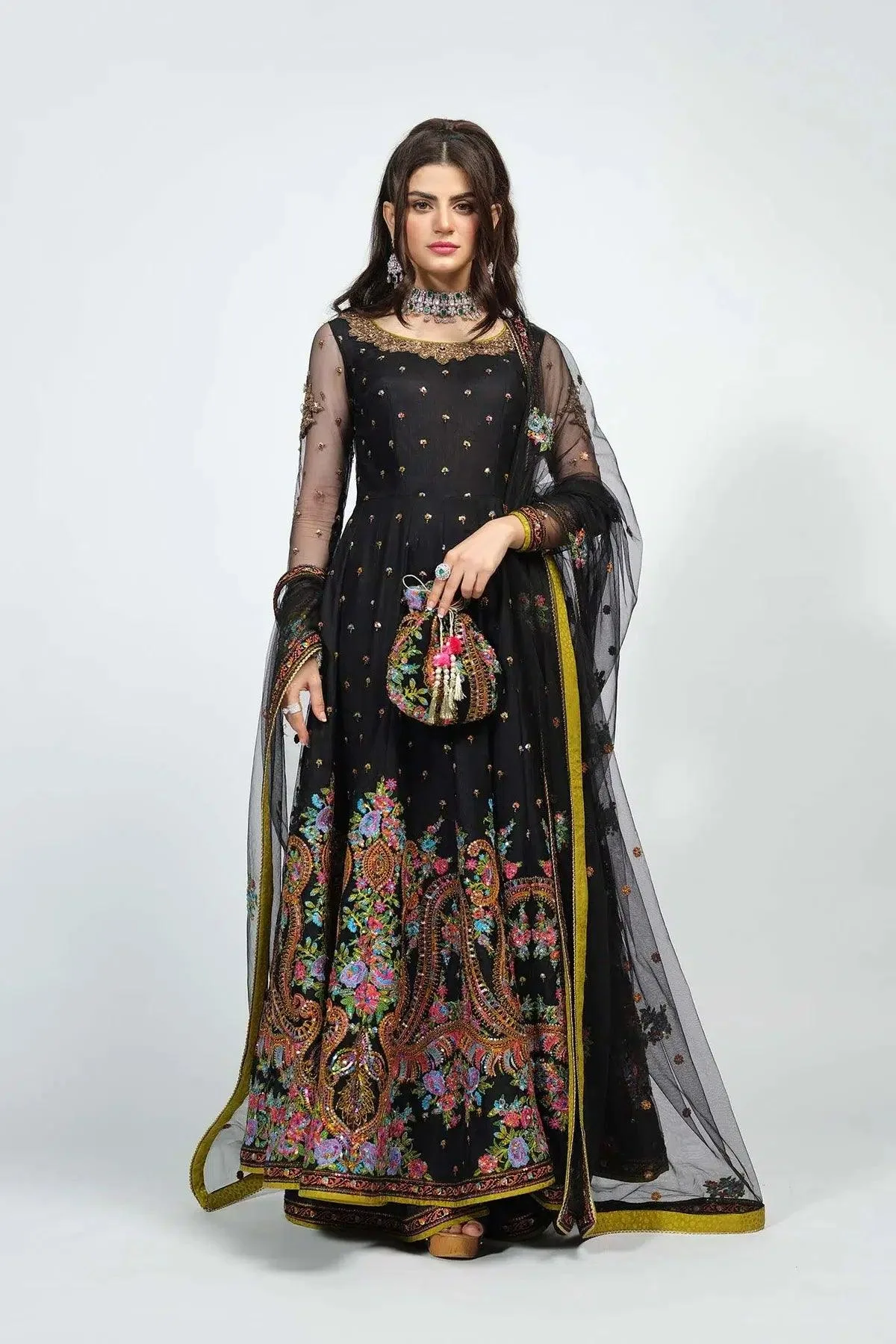 Fahad Hussayn National Sport Casbah Black Velvet – view 1 – Poshaq