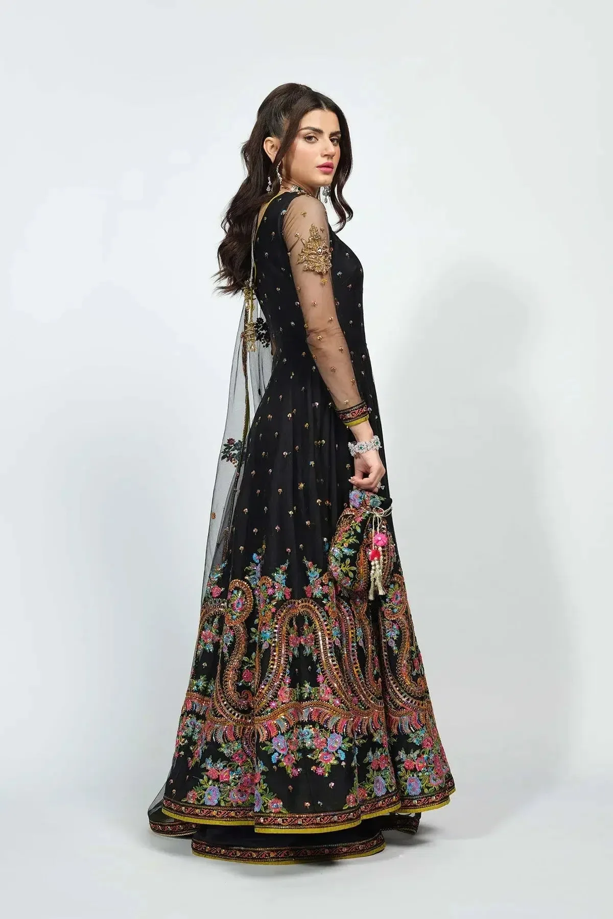 Fahad Hussayn National Sport Casbah Black Velvet – view 2 – Poshaq