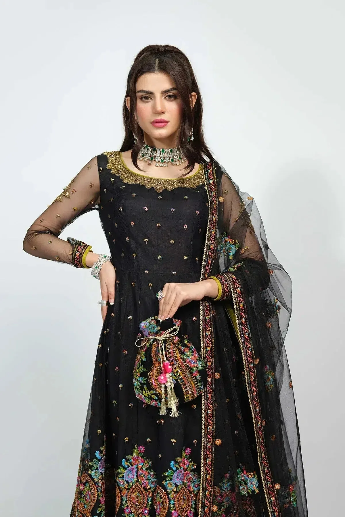 Fahad Hussayn National Sport Casbah Black Velvet – view 3 – Poshaq