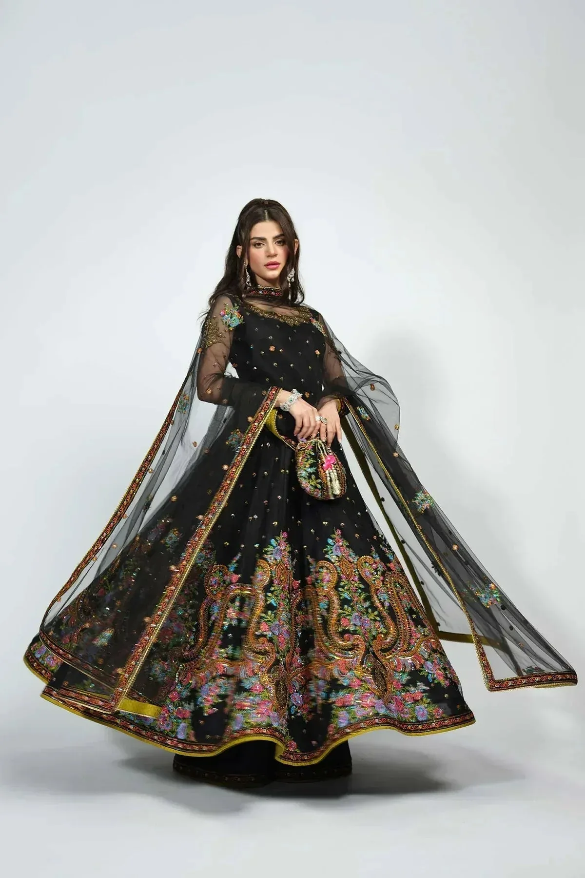 Fahad Hussayn National Sport Casbah Black Velvet – view 6 – Poshaq