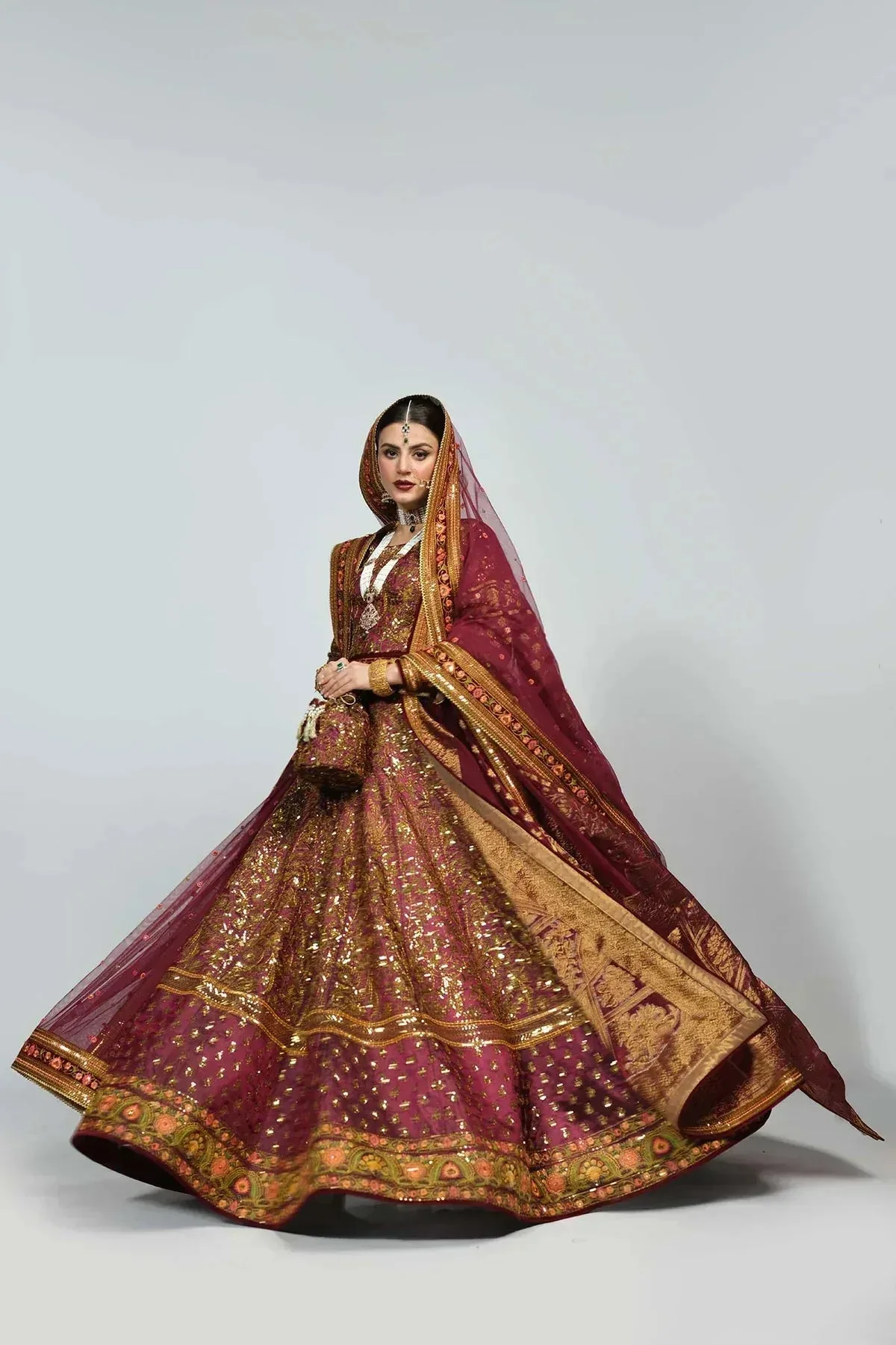 Fahad Hussayn National Sport Casbah Maroon Jacquard – view 4 – Poshaq