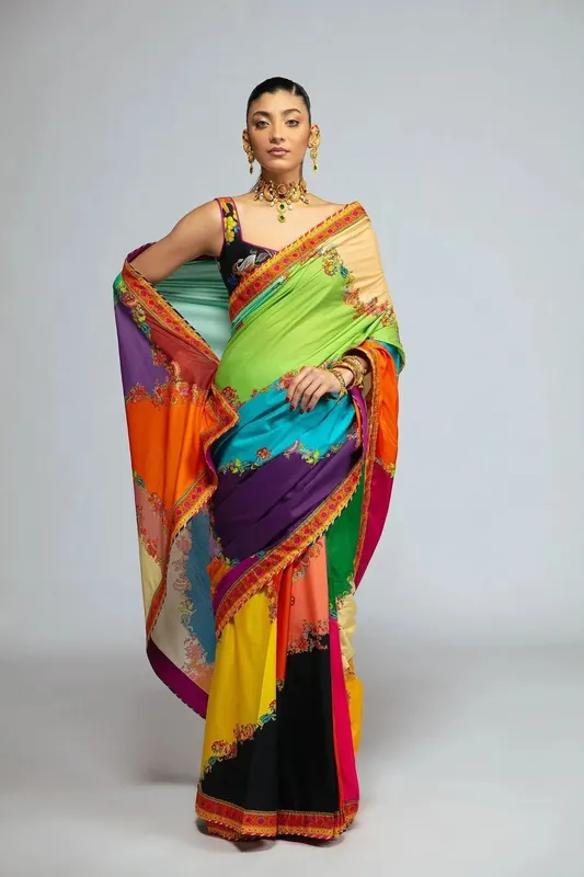 Fahad Hussayn Tribalvention Formals Black Lawn – view 1 – Poshaq