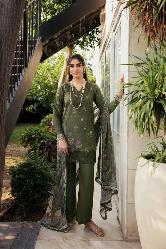 Florent Intermix 25 olive green Chiffon – view 1 – Poshaq