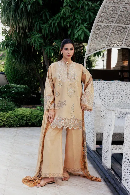Florent Intermix 25 ivory gold Chiffon – view 1 – Poshaq