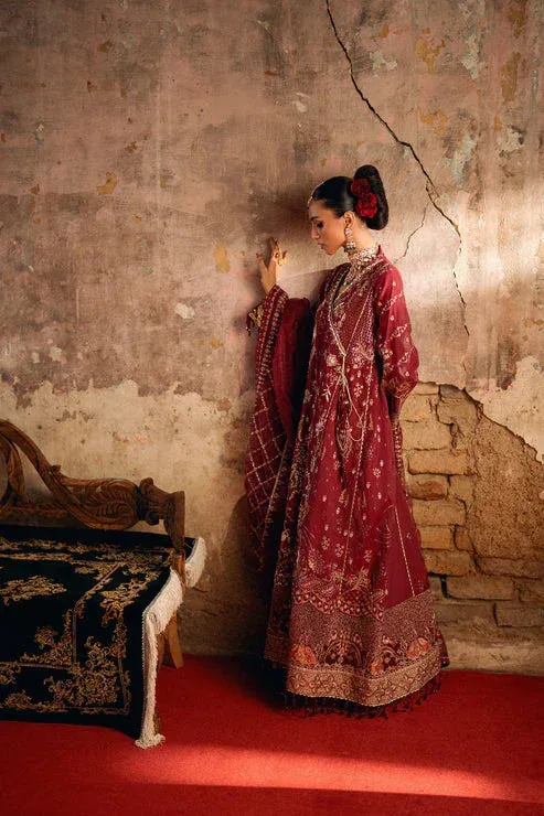Florent Mehermaah Wedding Formals maroon Raw Silk – view 3 – Poshaq