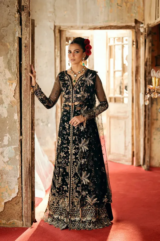 Florent Mehermaah Wedding Formals black Cotton Silk – view 1 – Poshaq