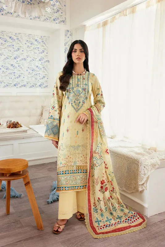 Florent Daily Wear Vol 2 Pale Yellow Cotton – view 1 – Poshaq