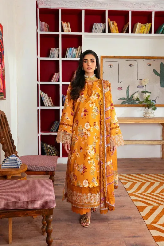 Florent Daily Wear Vol 2 Mustard Chiffon – view 1 – Poshaq
