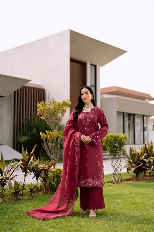 Florent Eid Collection Blood Red Cambric – view 1 – Poshaq