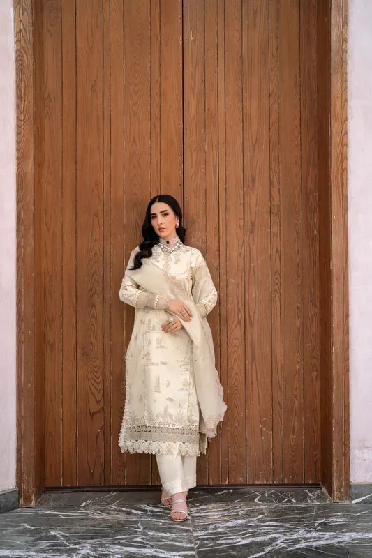 Florent Eid Collection Ivory Cambric – view 1 – Poshaq