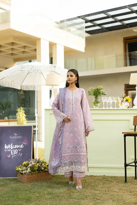 Florent Eid Collection Soft Lilac Cambric – view 1 – Poshaq