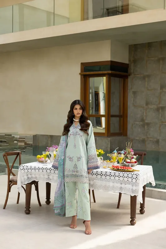 Florent Eid Collection Ice Blue Cambric – view 1 – Poshaq