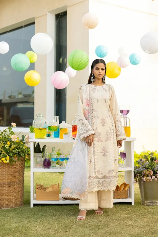 Florent Eid Collection Ivory Cambric – view 1 – Poshaq