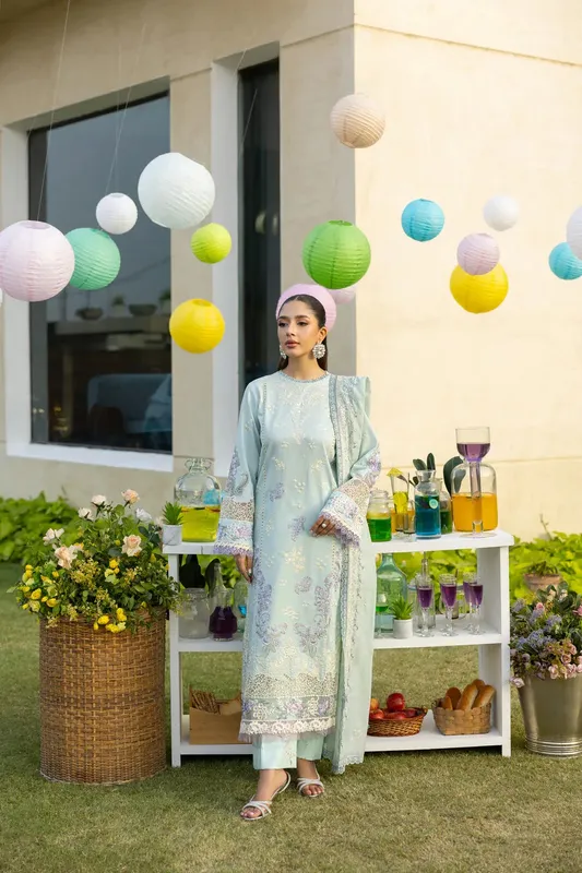 Florent Eid Collection Sky Blue Cambric – view 1 – Poshaq