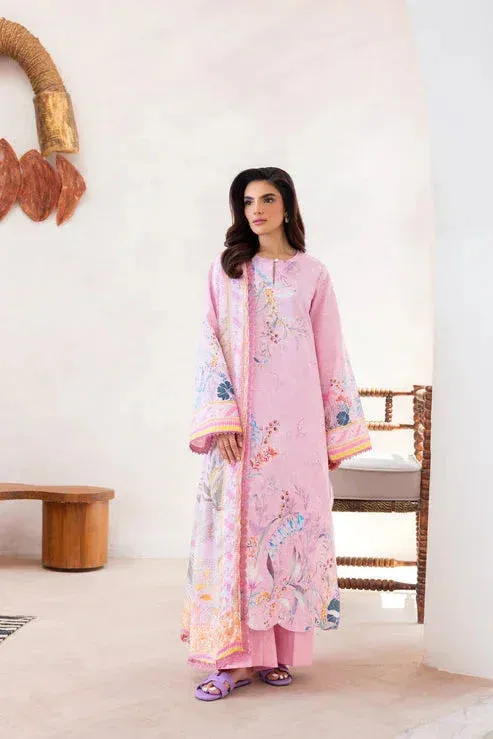 Florent Luxury Print Pink Cambric – view 1 – Poshaq