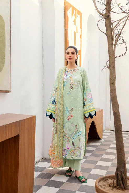 Florent Luxury Print Mint Green Cambric – view 1 – Poshaq
