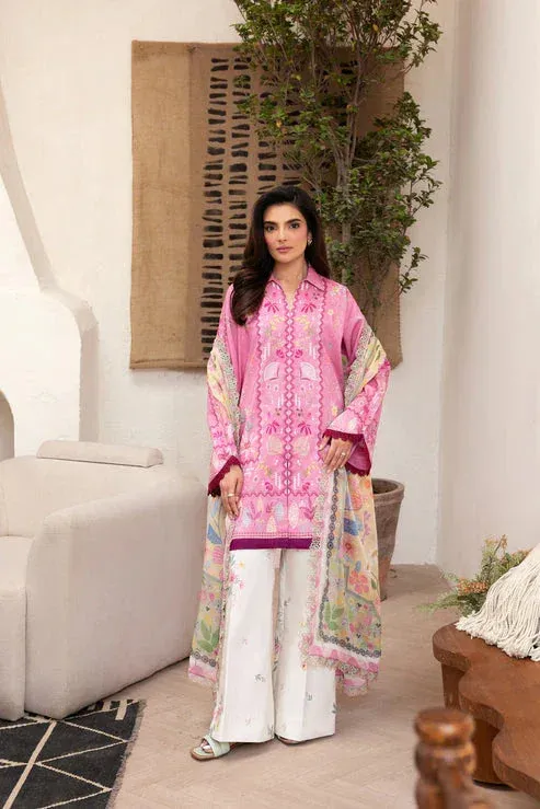 Florent Luxury Print Rose Pink Cambric – view 1 – Poshaq