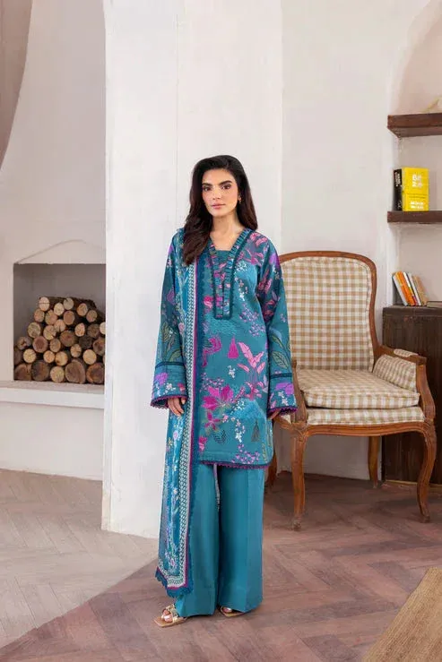 Florent Luxury Print Sea Green Chiffon – view 1 – Poshaq