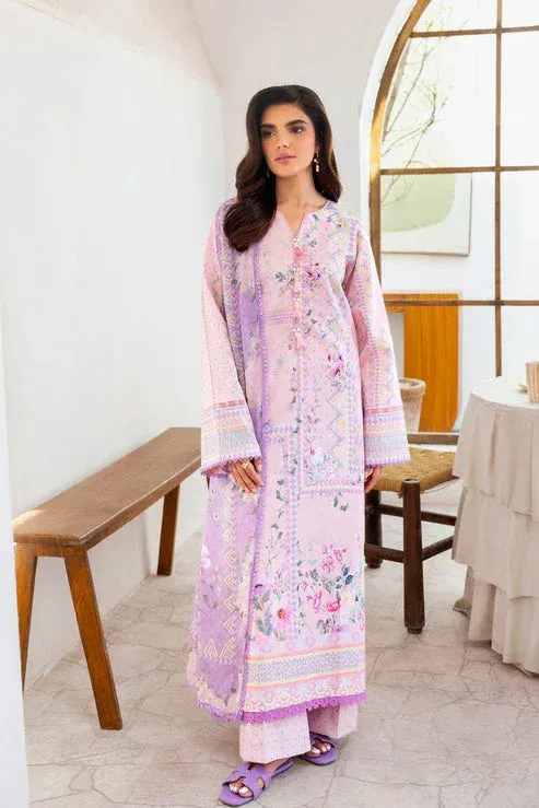Florent Luxury Print Lilac Cambric – view 1 – Poshaq