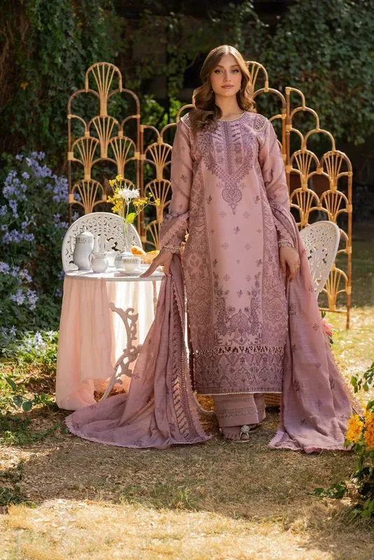 Florent Chikankari Eid 25 Brownish Pink Cambric – view 1 – Poshaq