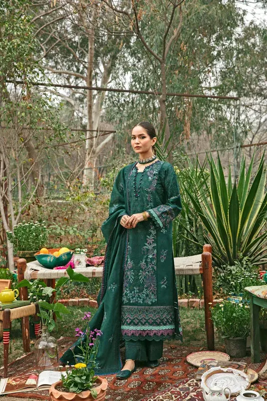 Florent Luxury Lawn 24 Green Cambric – view 1 – Poshaq