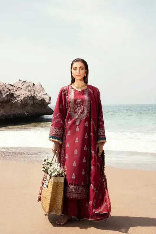 Florent Eid Edit 24 Maroon Cambric – view 1 – Poshaq