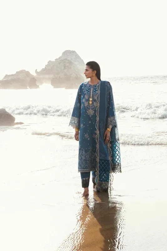 Florent Eid Edit 24 Teal Jacquard – view 1 – Poshaq