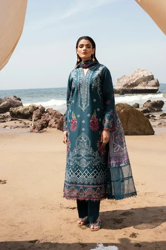 Florent Eid Edit 24 Teal Cambric – view 1 – Poshaq