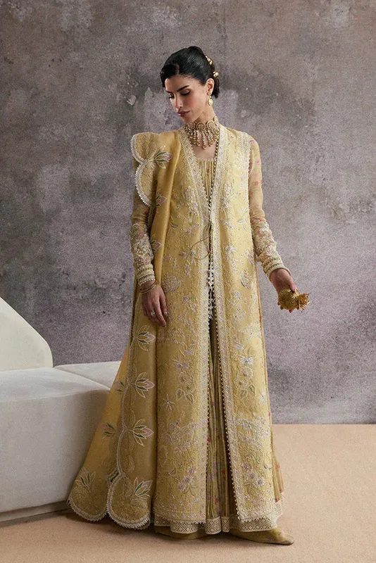 Suffuse Silk Pret Lemon Yellow Raw Silk – view 1 – Poshaq