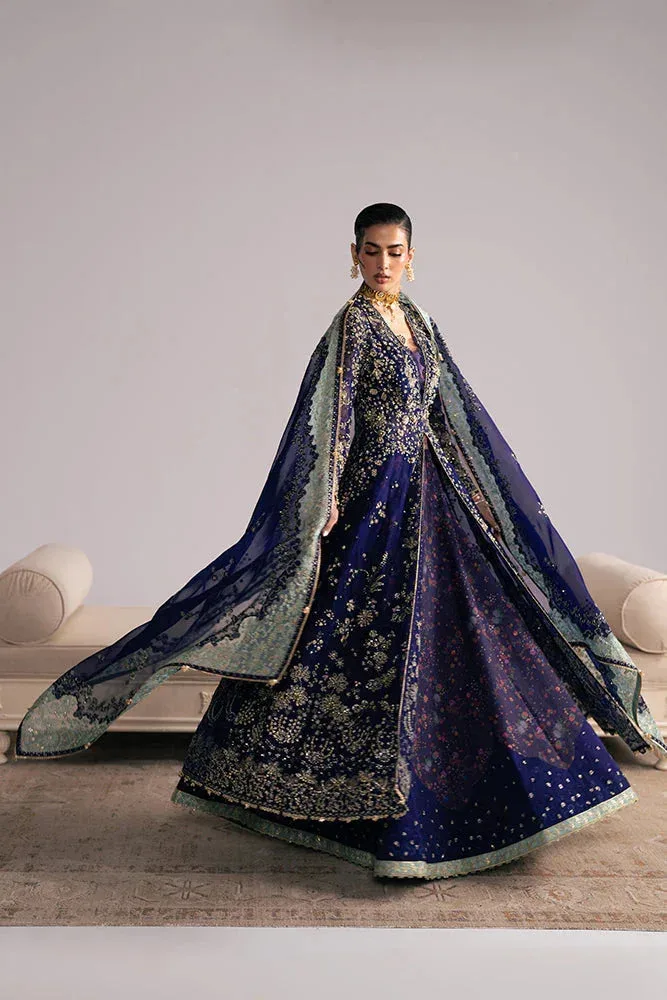 Suffuse Freeshia Wedding Formals Dark Blue Raw Silk – view 2 – Poshaq