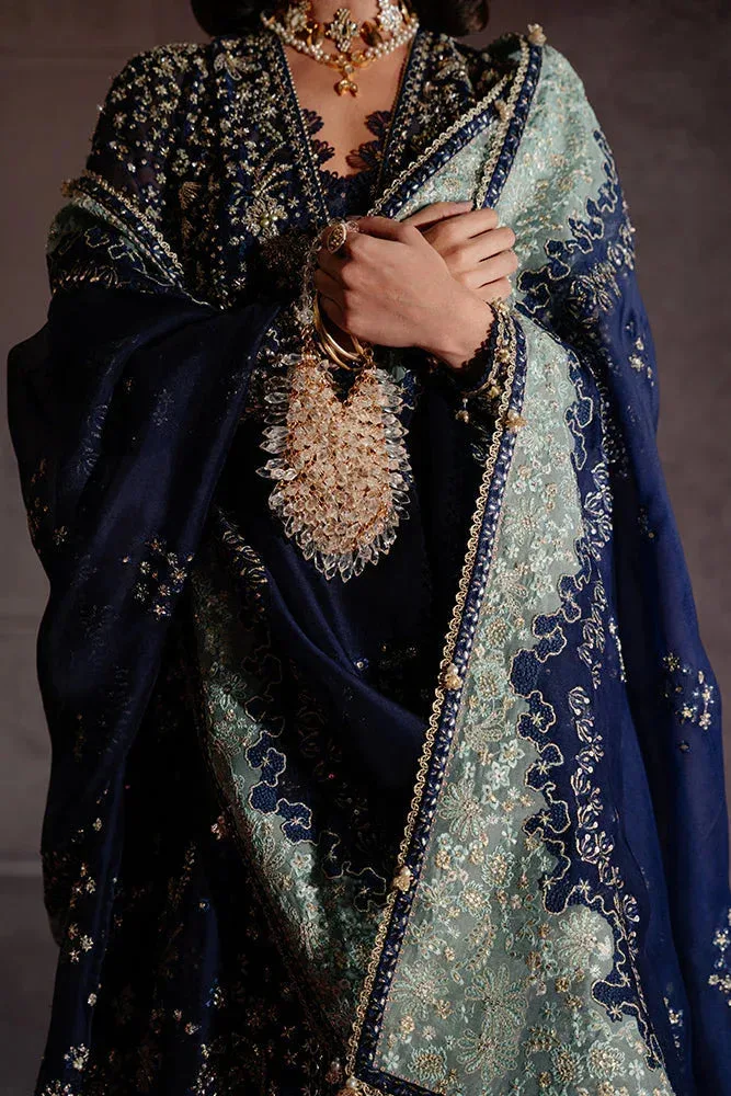 Suffuse Freeshia Wedding Formals Dark Blue Raw Silk – view 3 – Poshaq