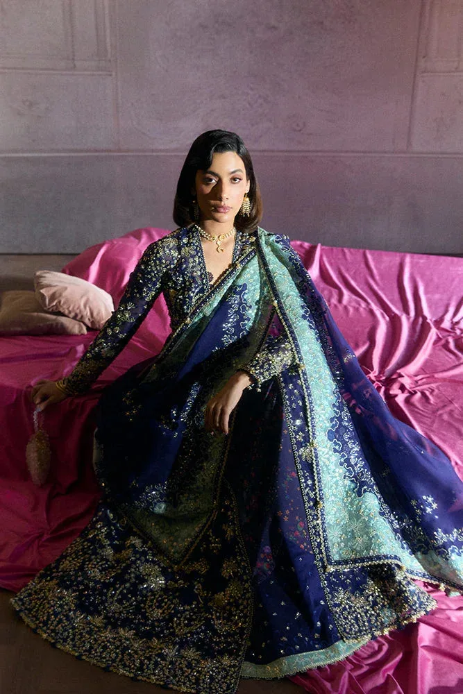 Suffuse Freeshia Wedding Formals Dark Blue Raw Silk – view 5 – Poshaq