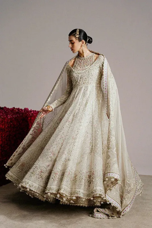 Suffuse Freeshia Wedding Formals Off White Raw Silk – view 1 – Poshaq