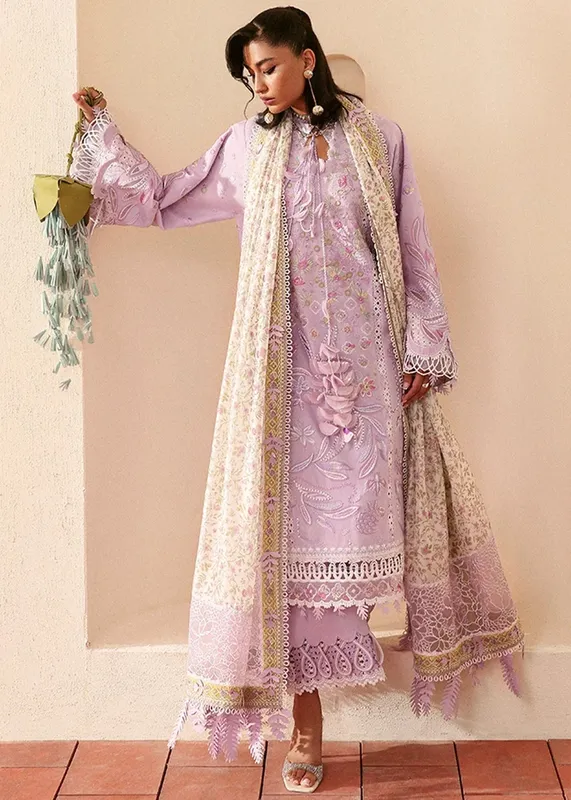 Suffuse Luxury Lawn 25 Lilac Organza – view 1 – Poshaq