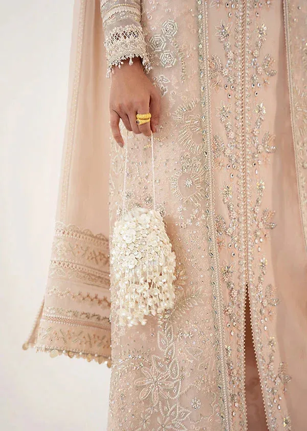 Suffuse Freeshia Formal Peach Pink Raw Silk – view 3 – Poshaq