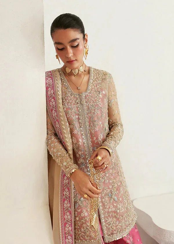 Suffuse Freeshia Formal Pink Raw Silk – view 3 – Poshaq