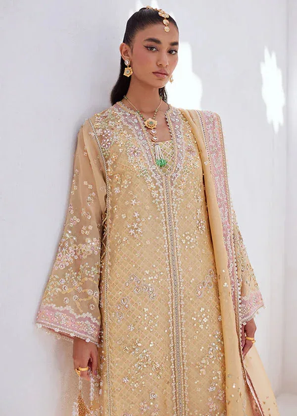 Suffuse Freeshia Formal Dust Yellow Raw Silk – view 3 – Poshaq
