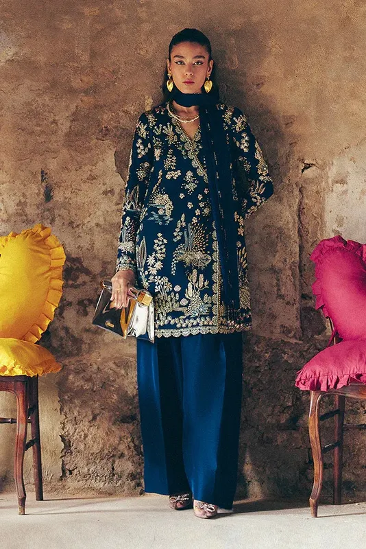 Suffuse Silk Pret Fall 24 Blue Silk – view 1 – Poshaq