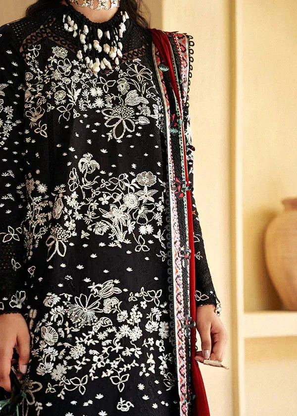 Suffuse Eid Lawn 25 Black Organza – view 4 – Poshaq