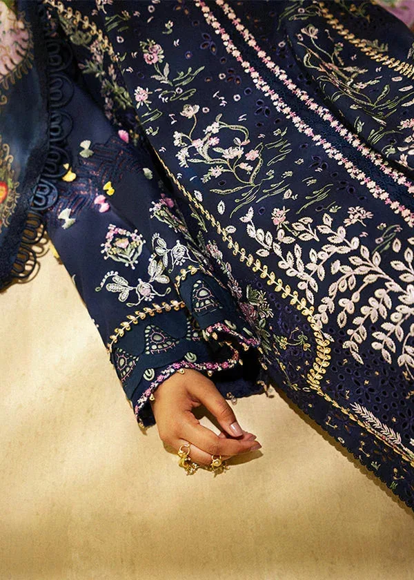Suffuse Eid Lawn 25 Deep Blue Organza – view 3 – Poshaq