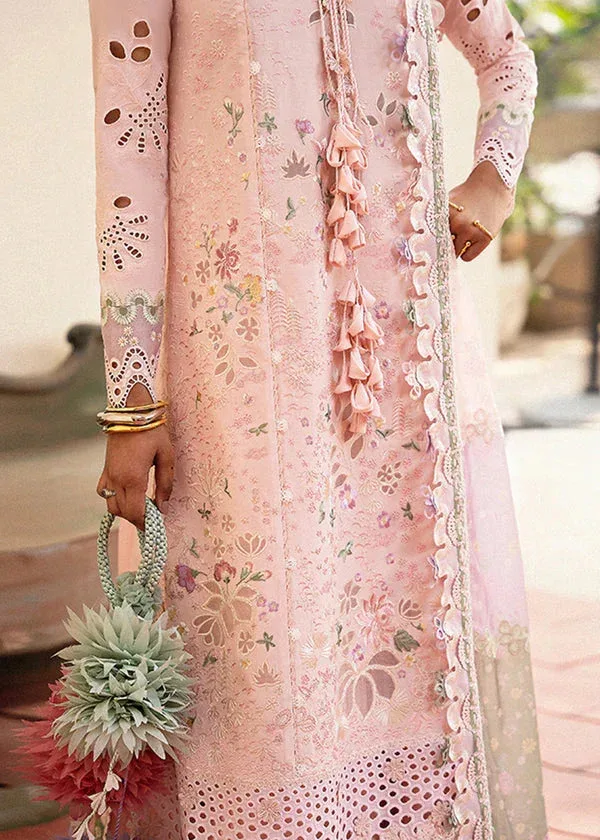 Suffuse Eid Lawn 25 Powder Pink Organza – view 2 – Poshaq