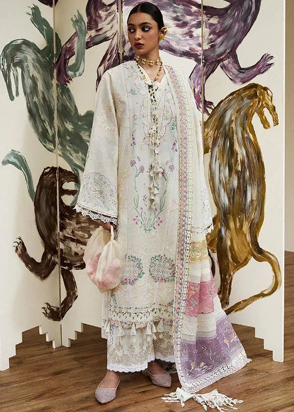Suffuse Eid Lawn 25 Off White Organza – view 1 – Poshaq