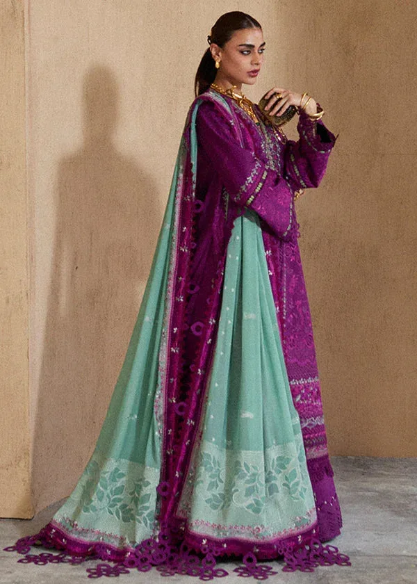 Suffuse Eid Lawn 25 Plum Jacquard – view 2 – Poshaq