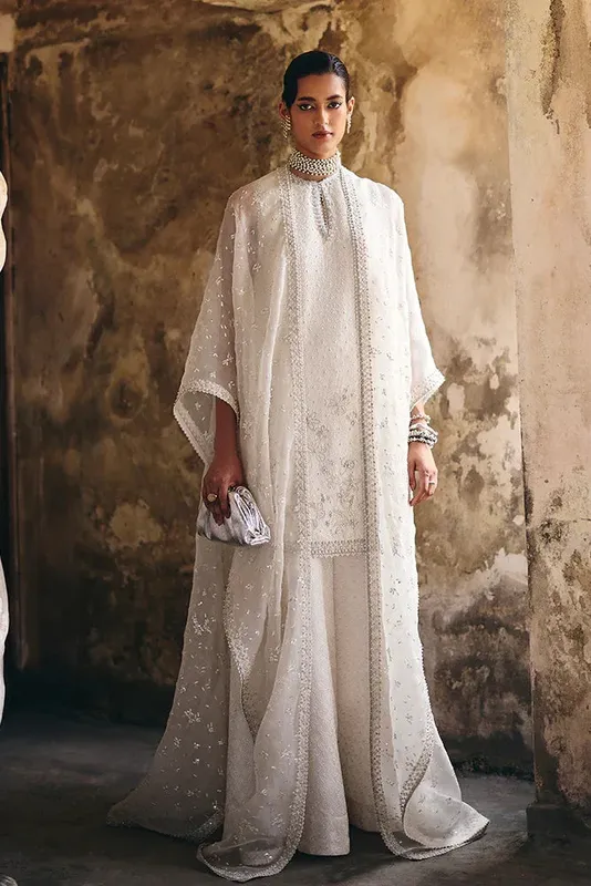Suffuse Silk Pret Summer 25 White Organza – view 1 – Poshaq