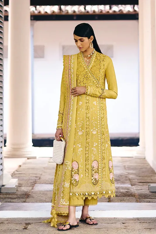 Suffuse Casual Pret 25 Mustard Chiffon – view 1 – Poshaq
