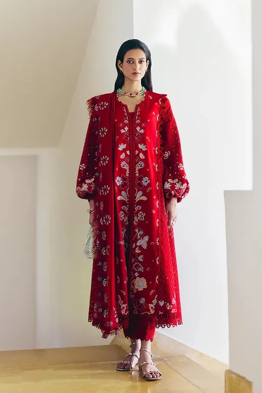 Suffuse Casual Pret 25 Crimson Organza – view 1 – Poshaq
