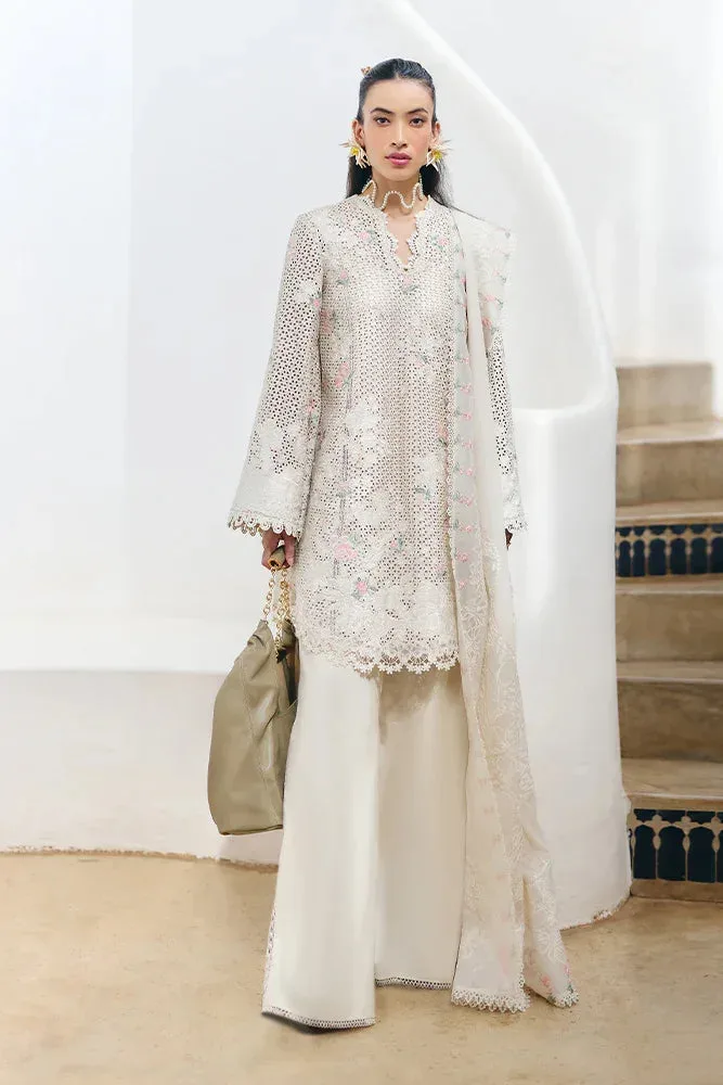 Suffuse Casual Pret Fall 24 Ivory Organza – view 1 – Poshaq