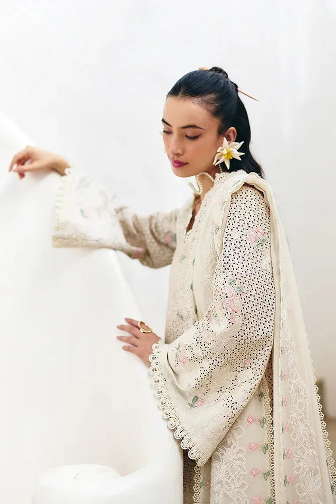 Suffuse Casual Pret Fall 24 Ivory Organza – view 3 – Poshaq