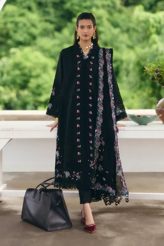 Suffuse Casual Pret Fall 24 Black Raw Silk – view 1 – Poshaq
