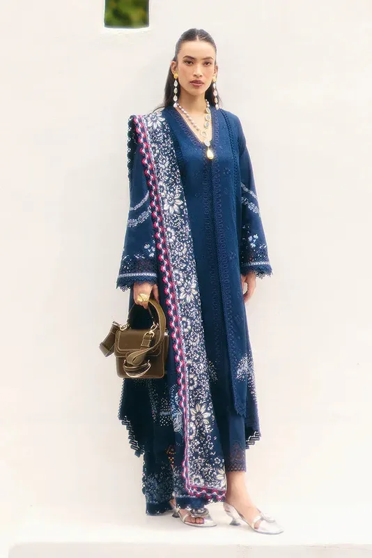 Suffuse Casual Pret Fall 24 Midnight Blue Jacquard – view 1 – Poshaq